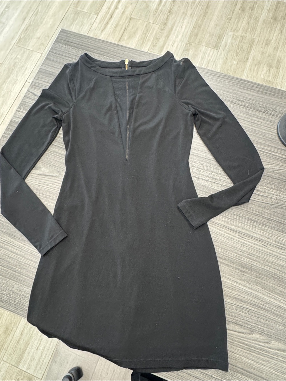 Express Black Long Sleeve bodycon dress size XS
